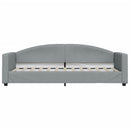 daybed med udtræk og skuffer 80x200 cm stof lysegrå