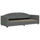 daybed med udtræk og skuffer 80x200 cm stof mørkegrå