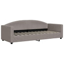 daybed med udtræk og skuffer 80x200 cm stof gråbrun