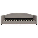 daybed med udtræk og skuffer 80x200 cm stof gråbrun