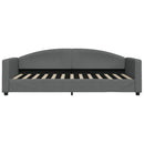 daybed med udtræk og skuffer 90x200 cm stof mørkegrå