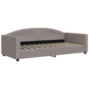 daybed med udtræk og skuffer 90x200 cm stof gråbrun
