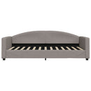 daybed med udtræk og skuffer 90x200 cm stof gråbrun