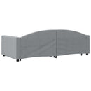 daybed med udtræk og skuffer 100x200 cm stof lysegrå