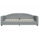 daybed med udtræk og skuffer 100x200 cm stof lysegrå