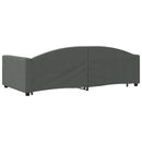 daybed med udtræk og skuffer 100x200 cm stof mørkegrå