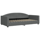 daybed med udtræk og skuffer 100x200 cm stof mørkegrå
