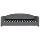 daybed med udtræk og skuffer 100x200 cm stof mørkegrå