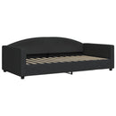 daybed med udtræk og skuffer 100x200 cm stof sort