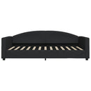 daybed med udtræk og skuffer 100x200 cm stof sort