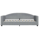 daybed med udtræk og skuffer 90x190 cm stof lysegrå