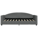 daybed med udtræk og skuffer 90x190 cm stof mørkegrå