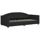 daybed med udtræk og skuffer 90x190 cm stof sort