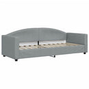 daybed med udtræk og skuffer 80x200 cm stof lysegrå