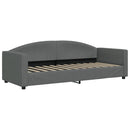 daybed med udtræk og skuffer 80x200 cm stof mørkegrå