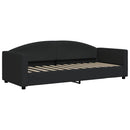 daybed med udtræk og skuffer 80x200 cm stof sort
