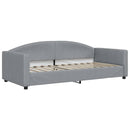 daybed med udtræk og skuffer 90x200 cm stof lysegrå