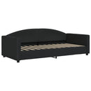 daybed med udtræk og skuffer 80x200 cm stof sort