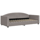 daybed med udtræk og skuffer 90x200 cm stof gråbrun