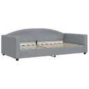 daybed med udtræk og skuffer 100x200 cm stof lysegrå
