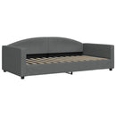 daybed med udtræk og skuffer 100x200 cm stof mørkegrå