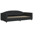 daybed med udtræk og skuffer 100x200 cm stof sort