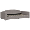 daybed med udtræk og skuffer 100x200 cm stof gråbrun