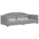 daybed med udtræk og skuffer 90x190 cm stof lysegrå