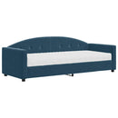 daybed med madras 80x200 cm velour blå