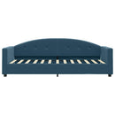 daybed med madras 80x200 cm velour blå