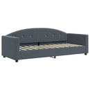 daybed med madras 80x200 cm velour mørkegrå
