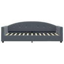 daybed med madras 80x200 cm velour mørkegrå