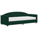 daybed med madras 80x200 cm velour mørkegrøn