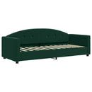 daybed med madras 80x200 cm velour mørkegrøn