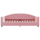 daybed med madras 80x200 cm velour pink