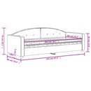 daybed med madras 80x200 cm velour pink