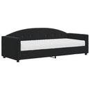 daybed med madras 80x200 cm velour sort