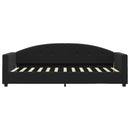 daybed med madras 80x200 cm velour sort