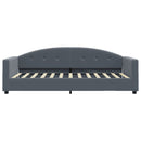 daybed med madras 90x200 cm velour mørkegrå