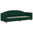 daybed med madras 90x200 cm velour mørkegrøn