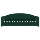 daybed med madras 90x200 cm velour mørkegrøn