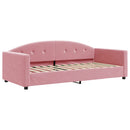 daybed med madras 90x200 cm velour pink