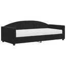 daybed med madras 90x200 cm velour sort