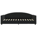 daybed med madras 90x200 cm velour sort