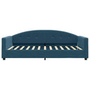 daybed med madras 100x200 cm velour blå
