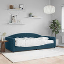 daybed med madras 100x200 cm velour blå