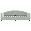 daybed med madras 100x200 cm velour lysegrå