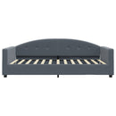 daybed med madras 100x200 cm velour mørkegrå