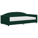daybed med madras 100x200 cm velour mørkegrøn
