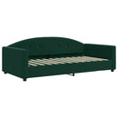 daybed med madras 100x200 cm velour mørkegrøn